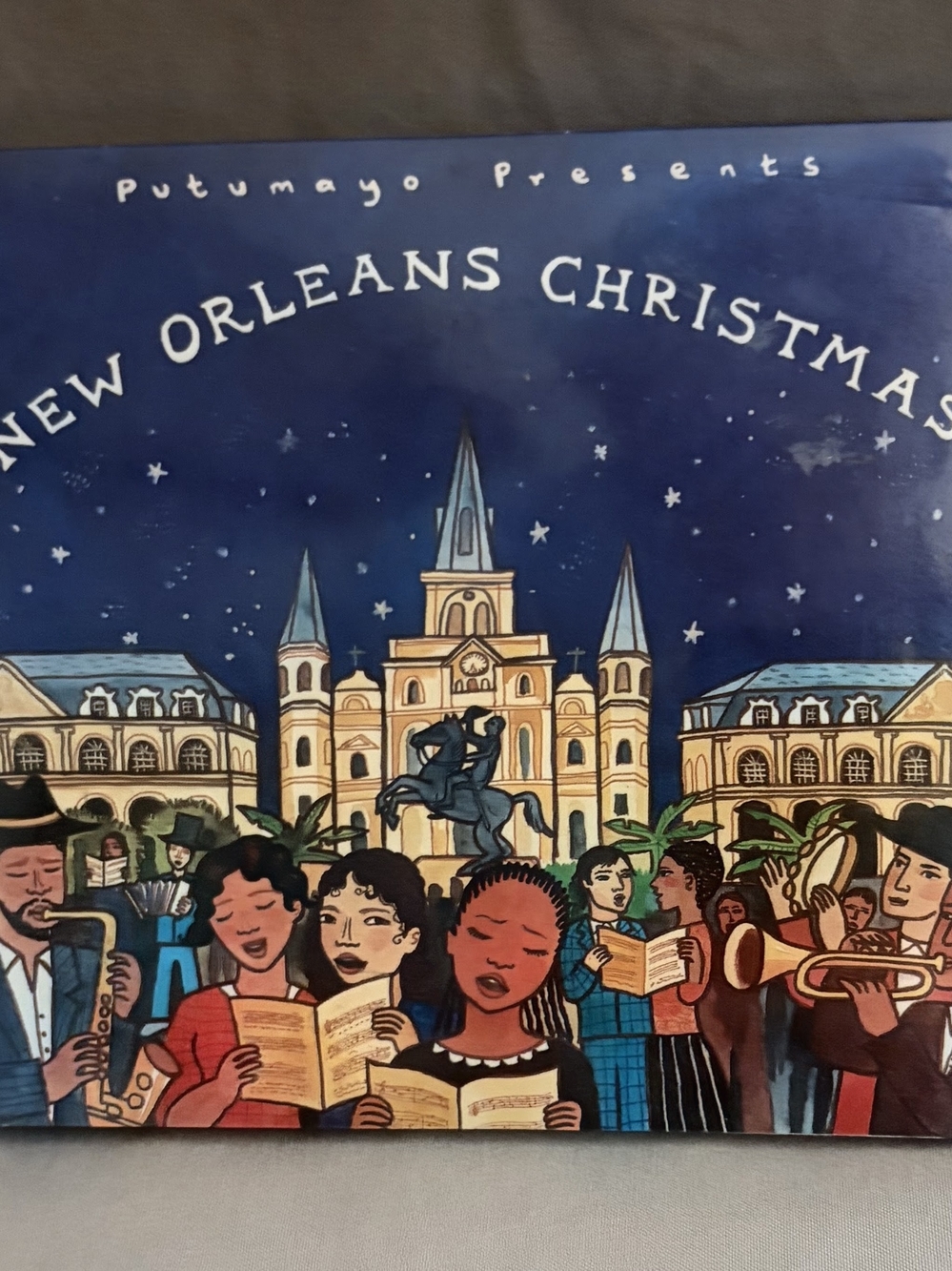 Putumayo New Orleans Christmas Holiday CD - Blue Illustrated Cover